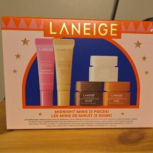 LANEIGE Midnight Minis Skincare & Lip Gift Set - Pink, Yellow, Blue, Brown